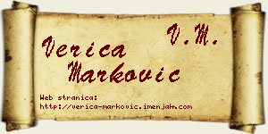 Verica Marković vizit kartica